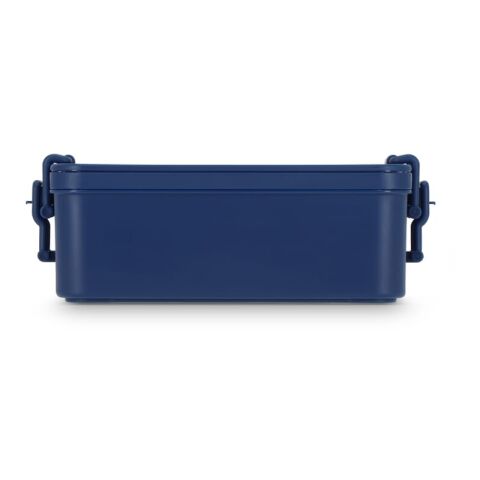 Doppelte Lunchbox mit Besteck Marineblau | ohne Werbeanbringung | Nicht verfügbar | Nicht verfügbar