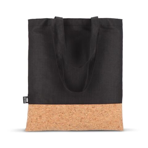 Tragetasche R-PET &amp; Kork 35 x 40cm Schwarz | ohne Werbeanbringung | Nicht verfügbar | Nicht verfügbar
