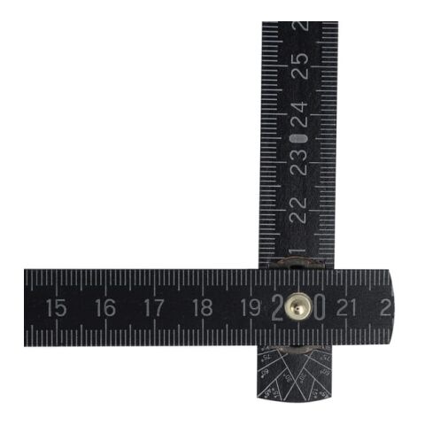 Zollstock Holz 2m Premium lackiert Schwarz