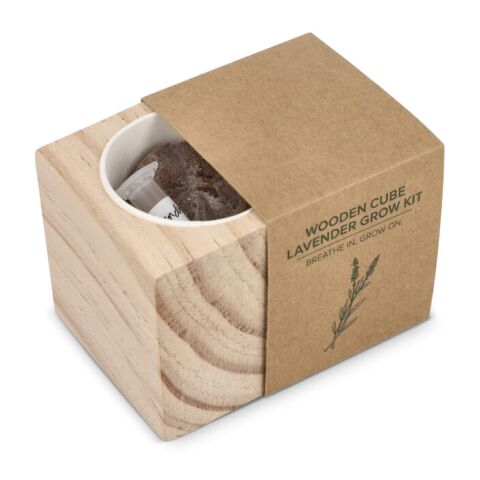 FSC-Holzpflanzgefäß-Set – Lavendel Natur | ohne Werbeanbringung | Nicht verfügbar | Nicht verfügbar