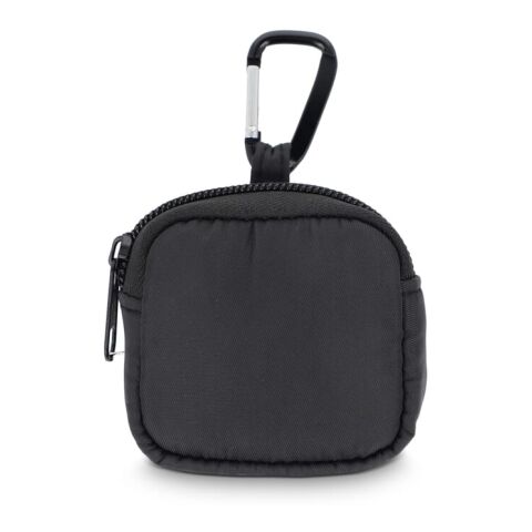 Nylon-Kopfhöreretui 6,5 x 6 cm Schwarz