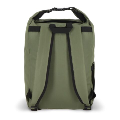 R-PET 600D Rolltop-Rucksack 20L Olivgrün | ohne Werbeanbringung | Nicht verfügbar | Nicht verfügbar