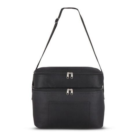 R-PET 600D Doppelfach-Kühltasche 30 x 20 x 25cm 12L Schwarz | ohne Werbeanbringung | Nicht verfügbar | Nicht verfügbar