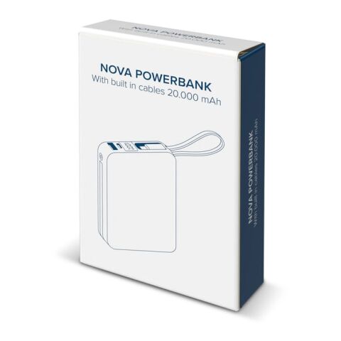 Nova Powerbank 22,5 W Power Delivery mit integrierten Kabeln 20000 mAh Dunkelgrau