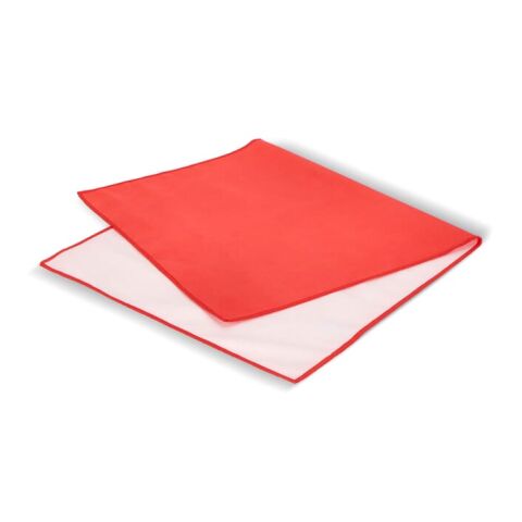R-PET-Schnelltrocknungshandtuch 40 × 80 cm mit Beutel, Sublimationsdruck. Rot Weiß | ohne Werbeanbringung | Nicht verfügbar | Nicht verfügbar