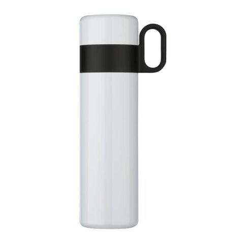 Isolierflasche mit Becher 500ml Weiss | ohne Werbeanbringung | Nicht verfügbar | Nicht verfügbar | Nicht verfügbar