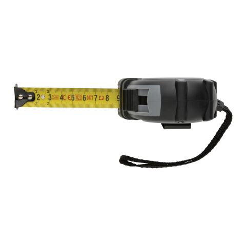 Grip 5m/19mm Maßband aus RCS recyceltem Kunststoff grau-schwarz | ohne Werbeanbringung | Nicht verfügbar | Nicht verfügbar