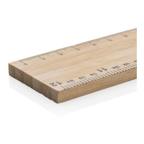 Timberson extra dickes 30cm doppelseitiges Bambuslineal braun | ohne Werbeanbringung | Nicht verfügbar | Nicht verfügbar