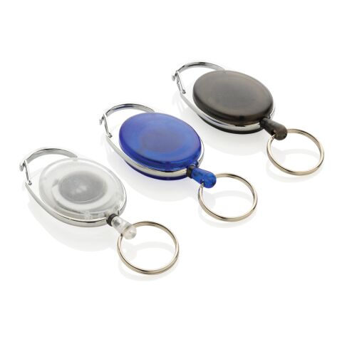 Roller-Clip-Schlüsselanhänger aus RCS recyceltem ABS weiß | ohne Werbeanbringung | Nicht verfügbar | Nicht verfügbar