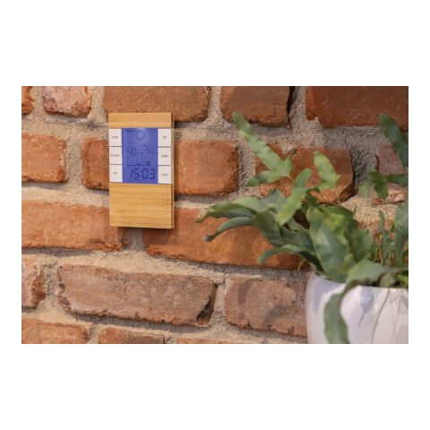 Utah Wetterstation aus RCS rKunststoff &amp; FSC®Bambus braun | ohne Werbeanbringung | Nicht verfügbar | Nicht verfügbar