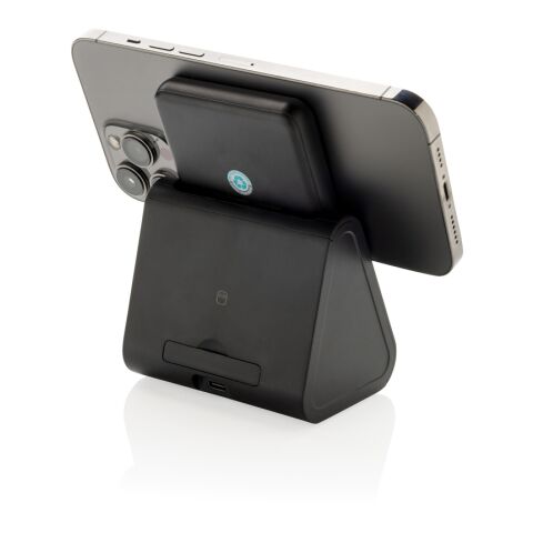 Powerbase 3-in-1-Charger aus RCS Kunststoff mit Powerbank schwarz | ohne Werbeanbringung | Nicht verfügbar | Nicht verfügbar