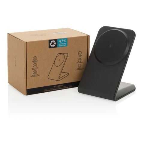 VoltPerch 15W magnetischer Wireless Charger aus RCS rec. ABS schwarz | ohne Werbeanbringung | Nicht verfügbar | Nicht verfügbar
