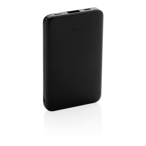 5.000 mAh Powerbank mit integriertem Kabel schwarz | ohne Werbeanbringung | Nicht verfügbar | Nicht verfügbar