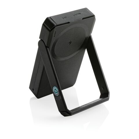 Skywave 5000mah Solar Powerbank, 10W Wireless aus rPlastik schwarz | ohne Werbeanbringung | Nicht verfügbar | Nicht verfügbar