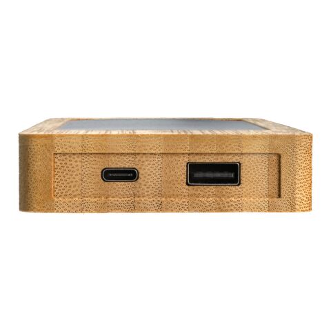 Sunwick 10.000mah Bambus Solar Powerbank braun | ohne Werbeanbringung | Nicht verfügbar | Nicht verfügbar