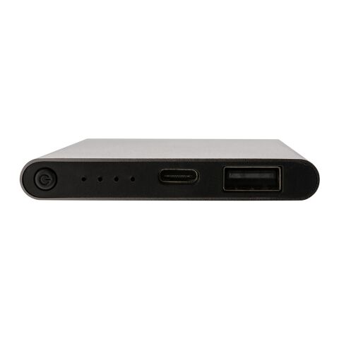 4.000mAh Type-C Powerbank aus RCS recyeltem ABS &amp; Aluminium grau | ohne Werbeanbringung | Nicht verfügbar | Nicht verfügbar