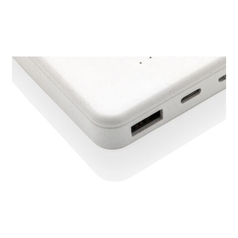 5.000mAh 5W Wireless Powerbank aus RCS recyceltem Kunststoff weiß | ohne Werbeanbringung | Nicht verfügbar | Nicht verfügbar