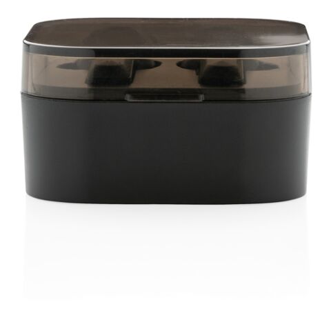 TrueWireless Ohrhörer in kabelloser Ladebox schwarz | ohne Werbeanbringung | Nicht verfügbar | Nicht verfügbar