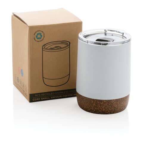 Vakuum-Tasse mit Kork-Details weiß | ohne Werbeanbringung | Nicht verfügbar | Nicht verfügbar | Nicht verfügbar