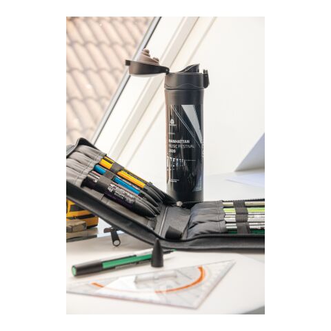 Easy Lock Vakuum-Flasche aus RCS recyceltem Stahl schwarz | ohne Werbeanbringung | Nicht verfügbar | Nicht verfügbar