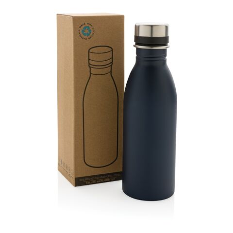 Deluxe Wasserflasche aus RCS recyceltem Stainless-Steel navy blau | ohne Werbeanbringung | Nicht verfügbar | Nicht verfügbar