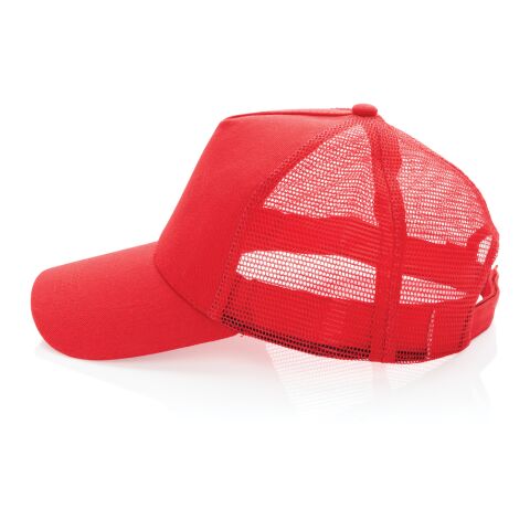 Impact AWARE™ 190gr Brushed rCotton 5 Panel Trucker-Cap rot | ohne Werbeanbringung | Nicht verfügbar | Nicht verfügbar | Nicht verfügbar
