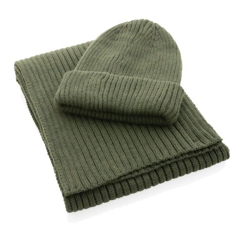 Impact AWARE™ Polylana® doppelt gestrickte Mütze grün | ohne Werbeanbringung | Nicht verfügbar | Nicht verfügbar | Nicht verfügbar