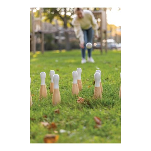 Kegel-Set aus Holz braun | ohne Werbeanbringung | Nicht verfügbar | Nicht verfügbar