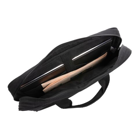 "Laluka AWARE™ 15.4"" Laptop-Tasche aus recycelter Baumwolle schwarz | ohne Werbeanbringung | Nicht verfügbar | Nicht verfügbar | Nicht verfügbar