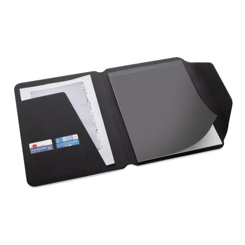 Teri AWARE™ A4 Portfolio aus RPET und Walnuss schwarz | ohne Werbeanbringung | Nicht verfügbar | Nicht verfügbar