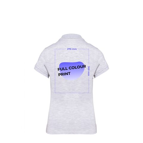 Damen Piqué Cotton Polo weiß | S | ohne Werbeanbringung