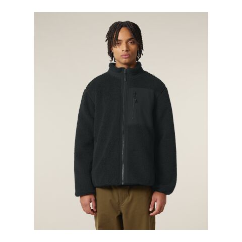 POD Stanley&amp;Stella - Brooker Unisex-Sherpa-Jacke schwarz | XL | Nicht verfügbar | DTF Linke Brust | Nicht verfügbar