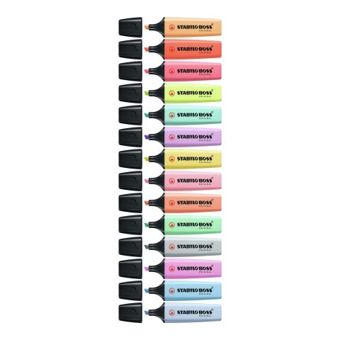 STABILO BOSS ORIGINAL 4er Tisch-Set Leuchtmarkierer weiß | ohne Werbeanbringung