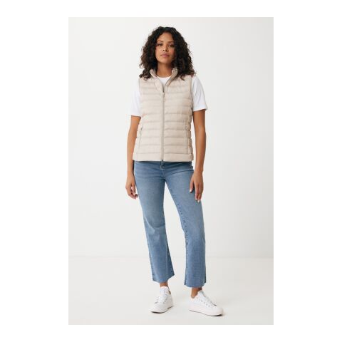 Iqoniq Meru Damen Bodywarmer aus recyceltem Polyester beige | XL | ohne Werbeanbringung | Nicht verfügbar | Nicht verfügbar | Nicht verfügbar