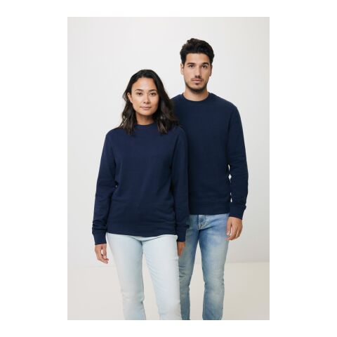 Iqoniq Zion Rundhals-Sweater aus recycelter Baumwolle navy blau | M | ohne Werbeanbringung | Nicht verfügbar | Nicht verfügbar | Nicht verfügbar
