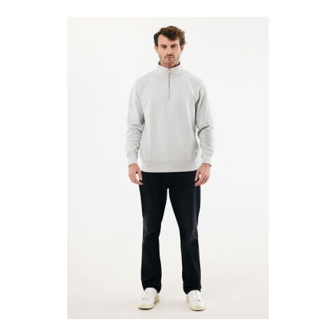 IQONIQ Elgon Quarter-Zip-Sweater aus rec. Baumwolle ungefärbte helles Grau | 4XL | ohne Werbeanbringung | Nicht verfügbar | Nicht verfügbar | Nicht verfügbar