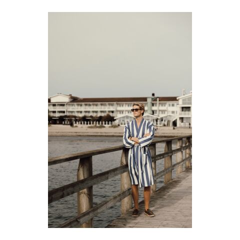 VINGA Ornos GRS Hamam-Bademantel S/M blau-weiß | ohne Werbeanbringung | Nicht verfügbar | Nicht verfügbar | Nicht verfügbar