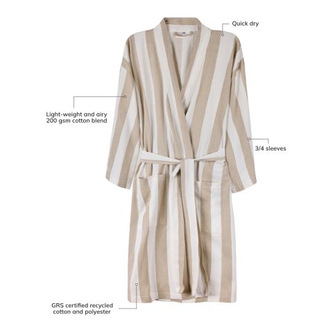 VINGA Ornos GRS Hamam-Bademantel L/XL beige-weiß | ohne Werbeanbringung | Nicht verfügbar | Nicht verfügbar | Nicht verfügbar
