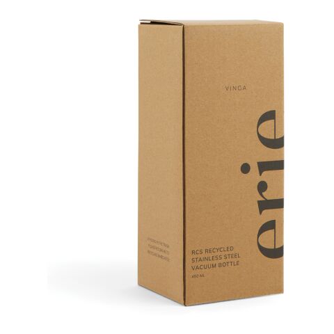 VINGA Erie 450ml Vakuumflasche aus RCS recyceltem Stahl silber | ohne Werbeanbringung | Nicht verfügbar | Nicht verfügbar