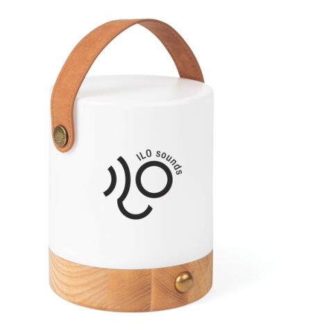 VINGA Narni Laterne aus RCS recyceltem ABS braun-weiß | ohne Werbeanbringung | Nicht verfügbar | Nicht verfügbar