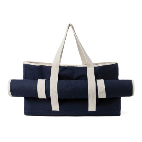 VINGA Volonne AWARE™ Strandtasche aus recyceltem Canvas blau-off white | ohne Werbeanbringung | Nicht verfügbar | Nicht verfügbar | Nicht verfügbar