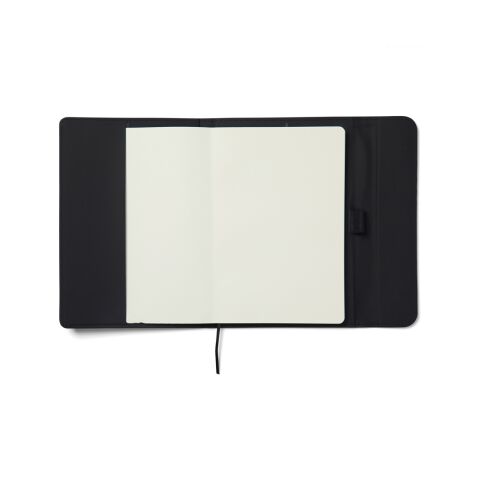 VINGA Baltimore GRS-zertifiziertes Papier &amp; PU-Notizbuch schwarz | ohne Werbeanbringung | Nicht verfügbar | Nicht verfügbar