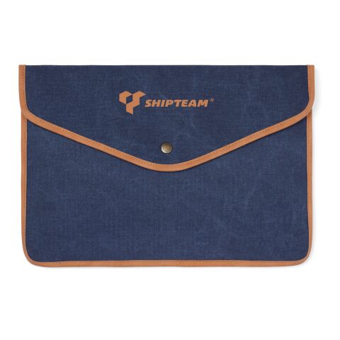 VINGA Bosler 14" Laptop-Tasche aus GRS recyceltem Canvas navy blau | ohne Werbeanbringung | Nicht verfügbar | Nicht verfügbar