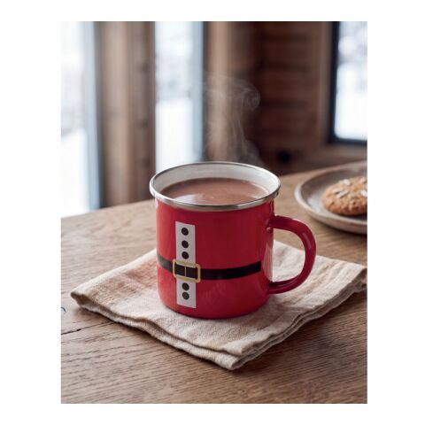 Emaille-Becher 300ml rot