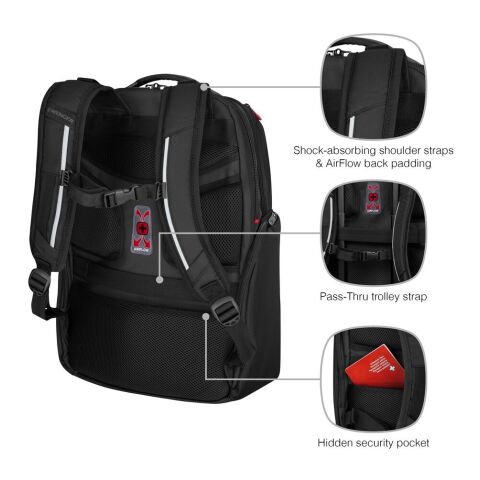 Wenger Meteor 17" Laptop-Rucksack mit Tablet-Fach schwarz | ohne Werbeanbringung