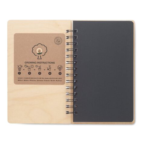 DIN A5 Notizbuch GROWBOOK™ holzfarben | ohne Werbeanbringung | Nicht verfügbar | Nicht verfügbar
