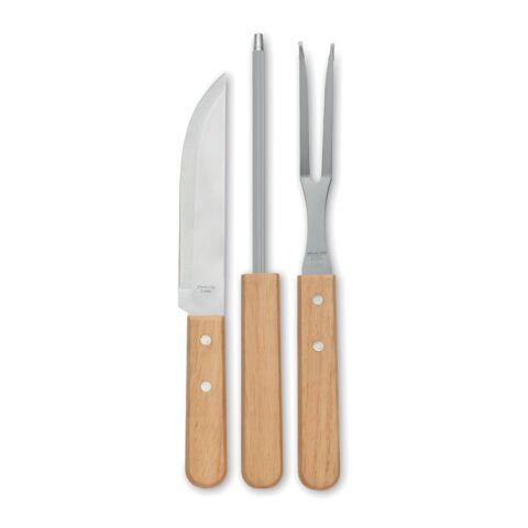 3teiliger BBQ Koffer holzfarben | ohne Werbeanbringung | Nicht verfügbar | Nicht verfügbar | Nicht verfügbar