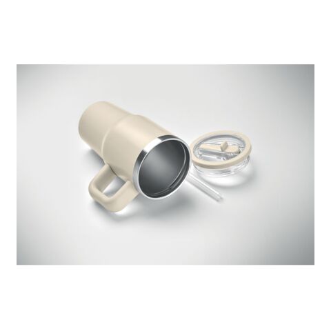 Doppelwandiger Trinkbecher 500ml beige