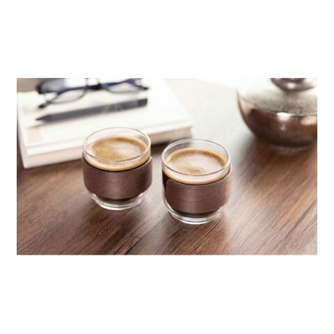 Kaffeegläser-Set holzfarben