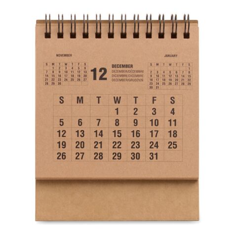 4-Jahres-Tischkalender beige